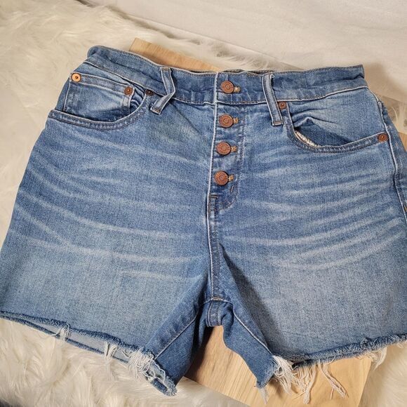 Madewell High Rise Denim Shorts Size 26  Small - Picture 1 of 2